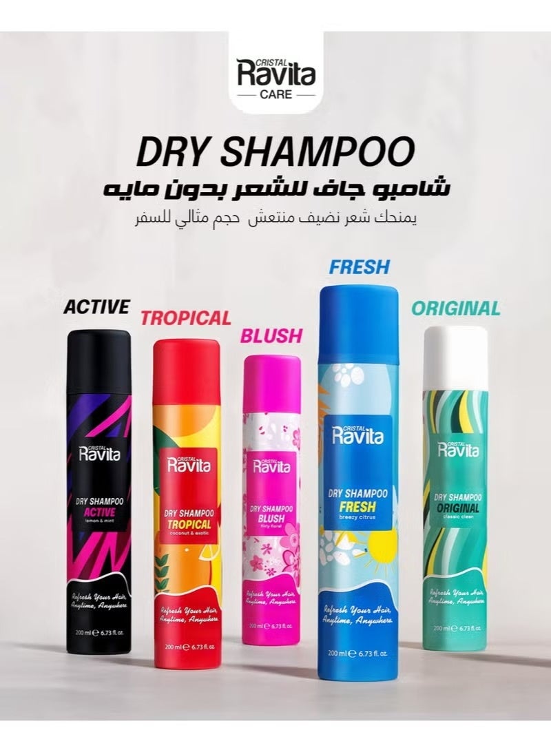 CRISTAL Ravita Dry Shampoo ORIGINAL Classic Clean Refresh Your Hair 200 ml - Image 2